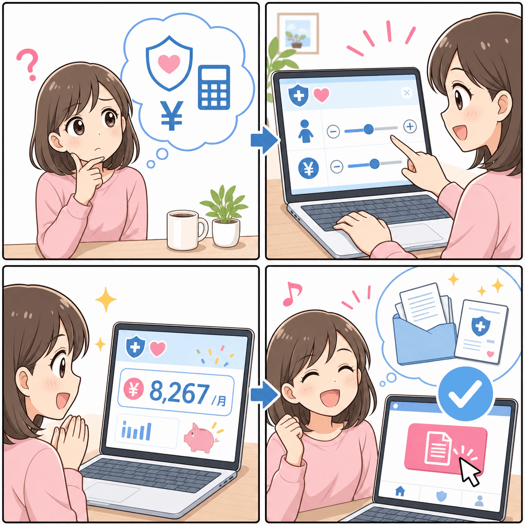 シミュレーターの使い方 4コマ漫画